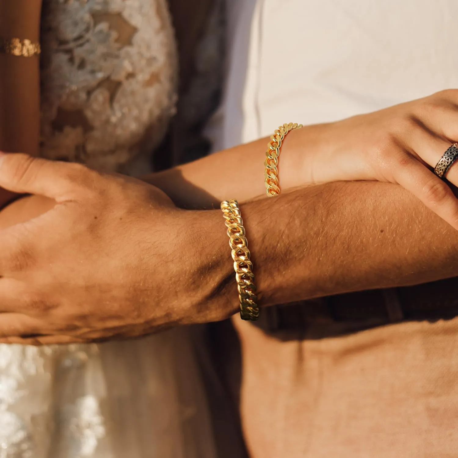 Gold Bracelets for Women Cuban Link Bracelets for Men & Women Sturdy 14K Gold Chain Bracelet Stack Men??s Bracelet Jewelry 6.5-9 Inches