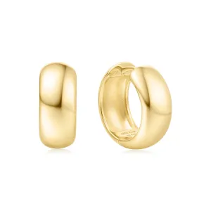 Gold Chubby Medium Huggie Hoop Earrings