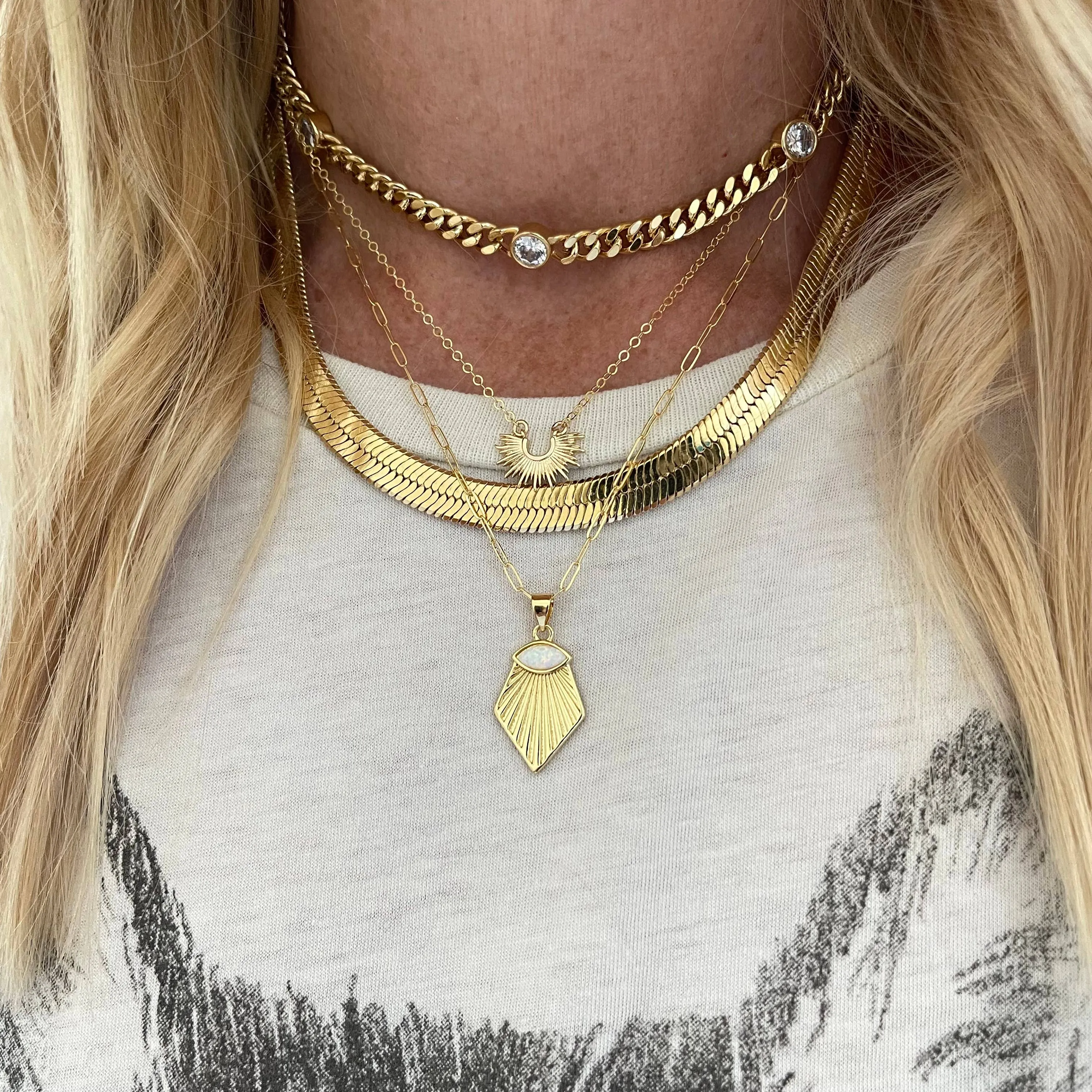 Gold Sunburst Necklace