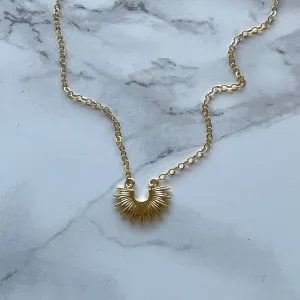 Gold Sunburst Necklace