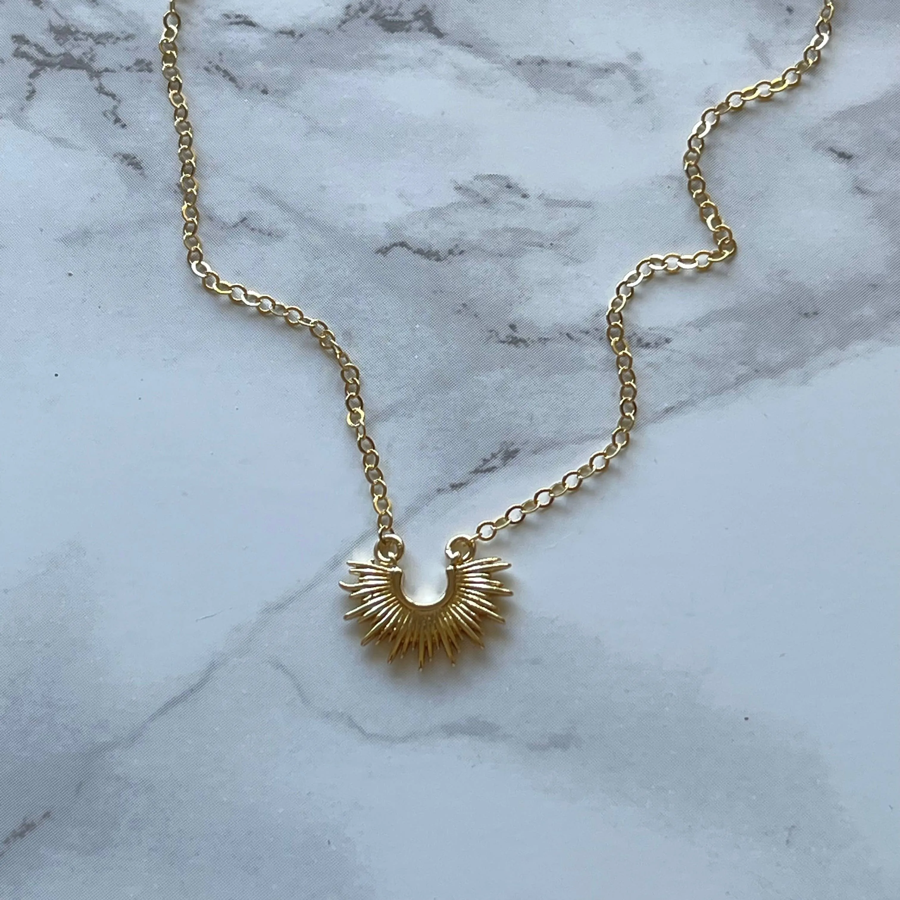 Gold Sunburst Necklace