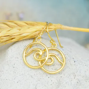 Gold Wave Earrings
