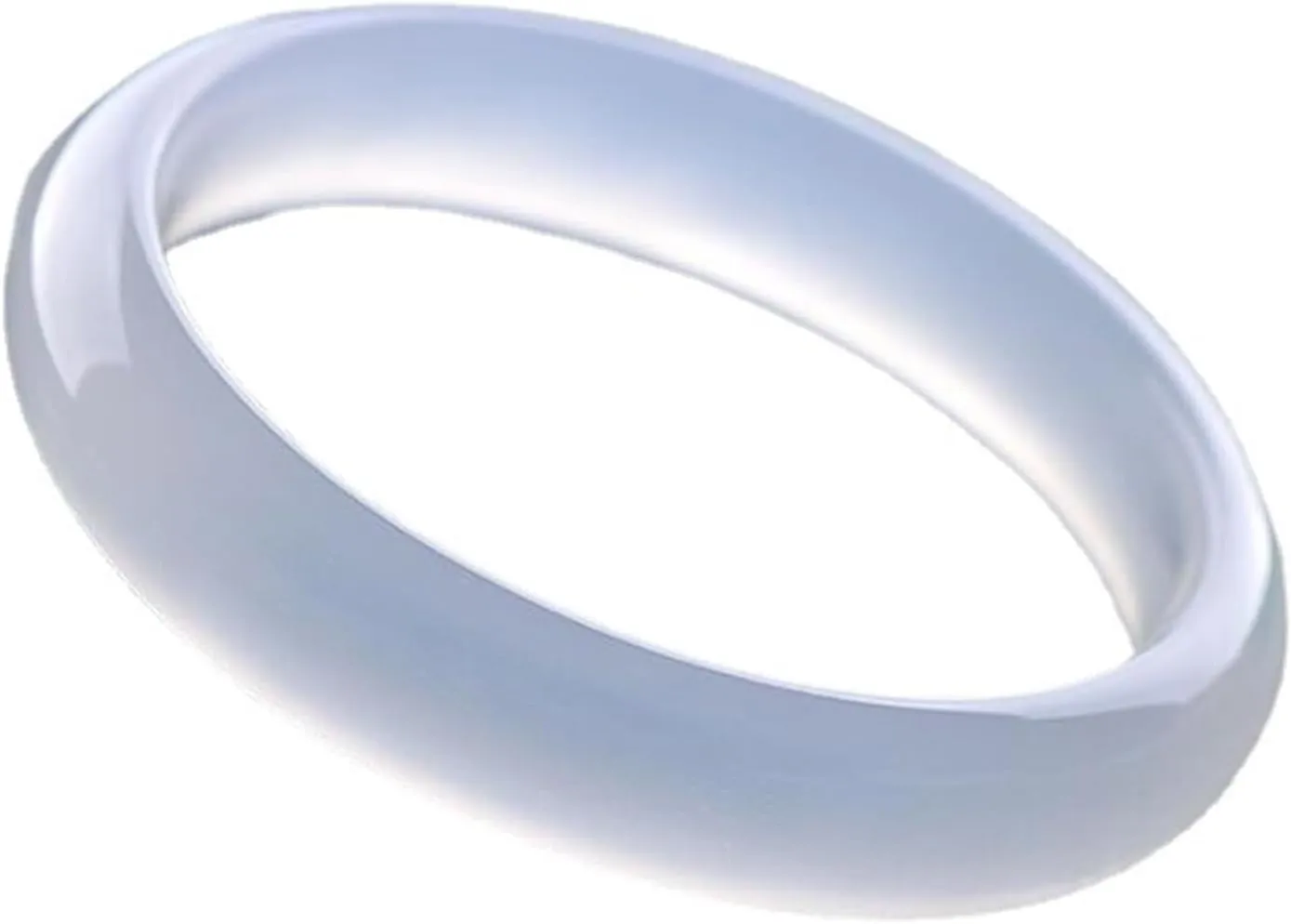Green Jade Bangle Bracelet for Women Water Moisturizing and Ice Transparent White Agate Bracelet with Gloss