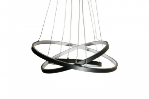 Halo 3 Tier LED Pendant Light Large - Black CCT