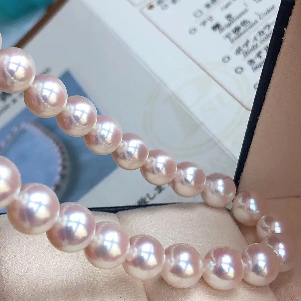 HANADAMA | 花珠 | 8.5-9.0 mm Japanese Akoya Pearl Necklace - PSL Certificate