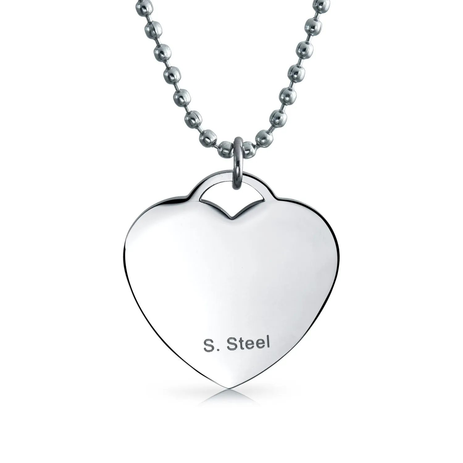 Heart Pink Ribbon Breast Cancer Survivor Pendant Necklace Silver Stainless Steel