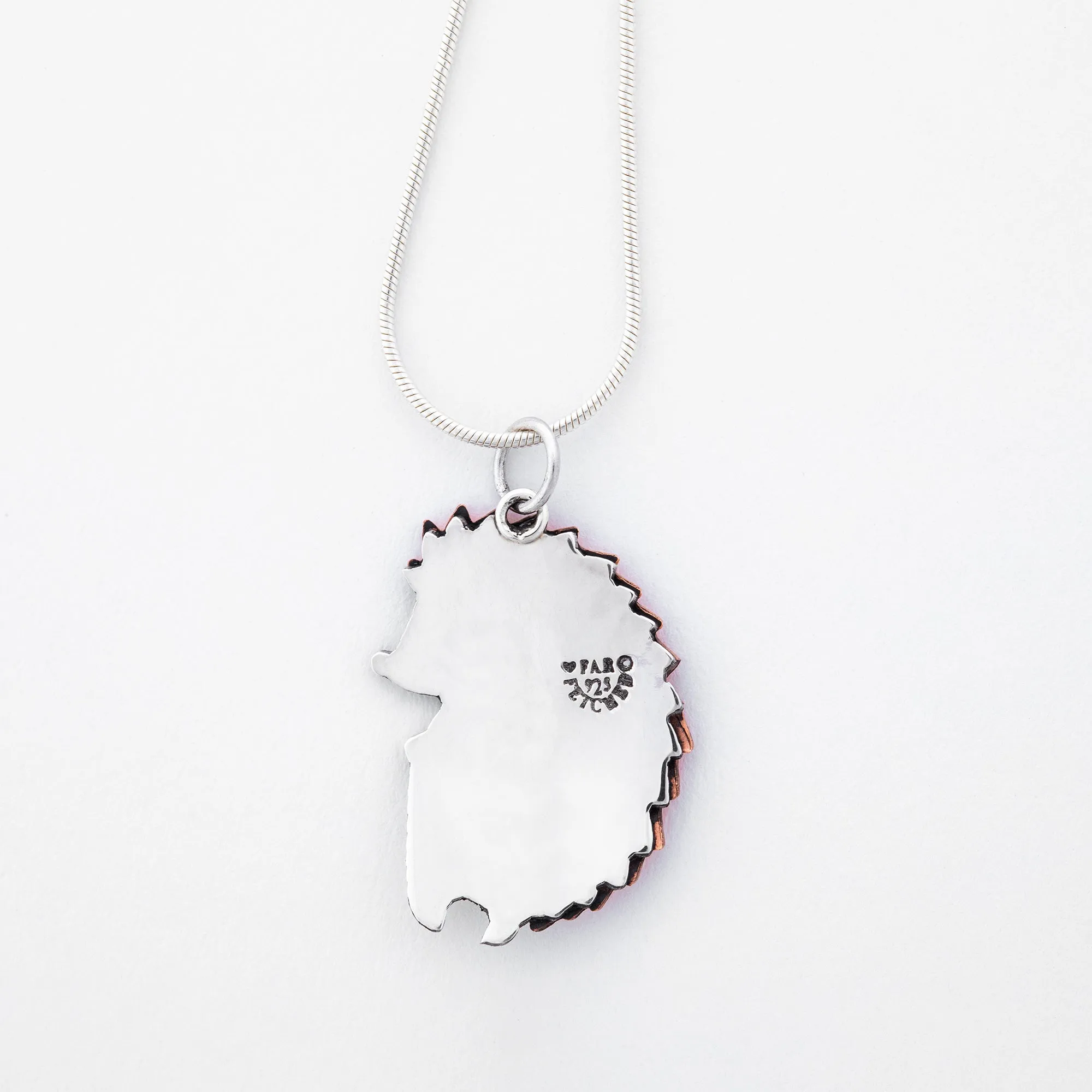 Hedgehog Sterling & Copper Necklace