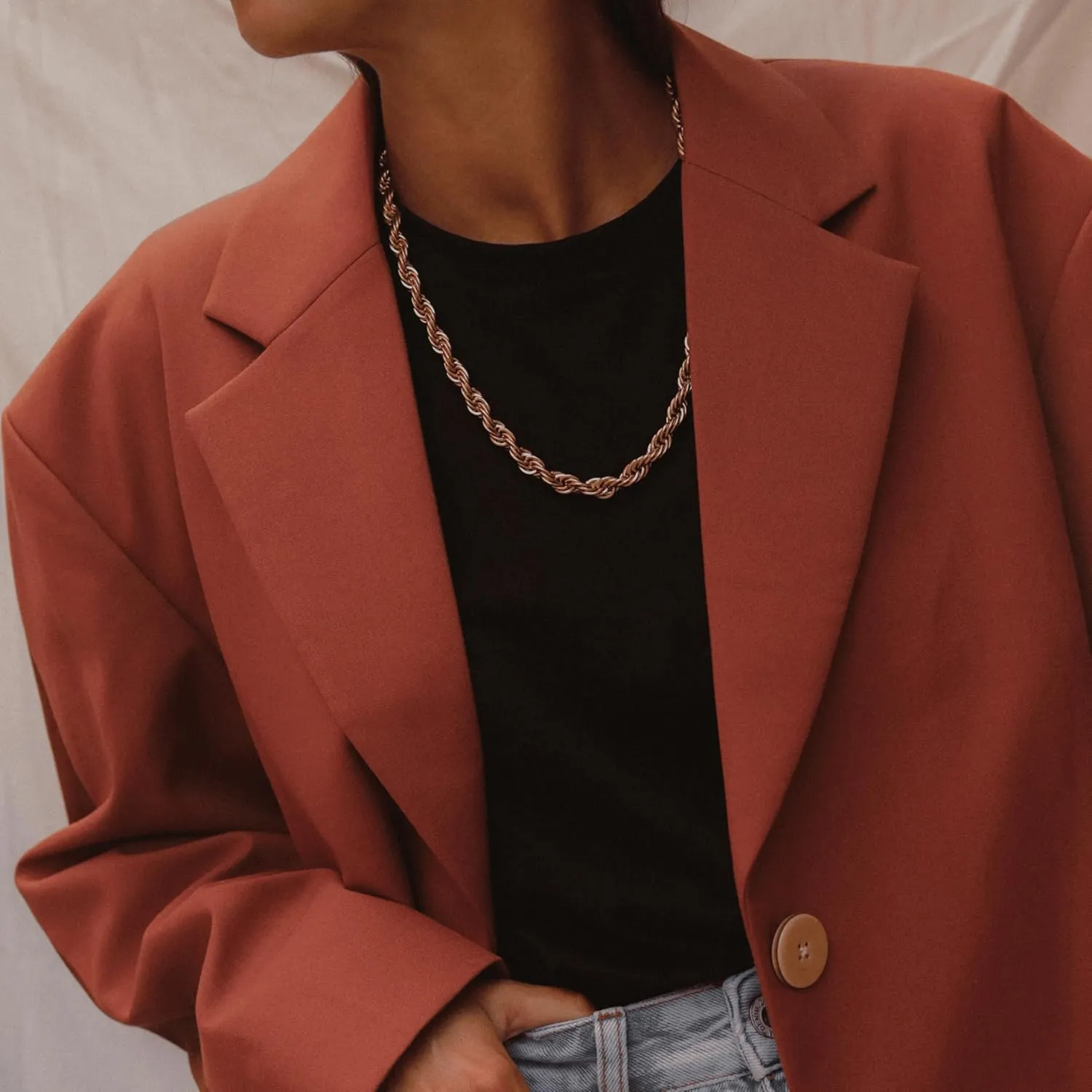 Hey Harper Gold Necklace For Women Trendy Necklace - 14K Golden PVD Coating Waterproof & Sweatproof Non Tarnish Jewelry Chain Necklaces