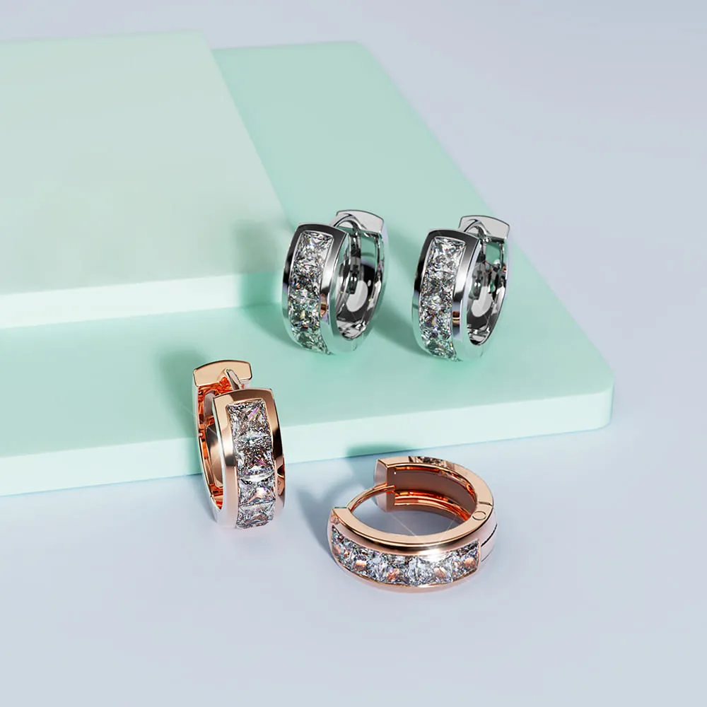 Huggie Earrings Embellished With SWAROVSKI® Crystals