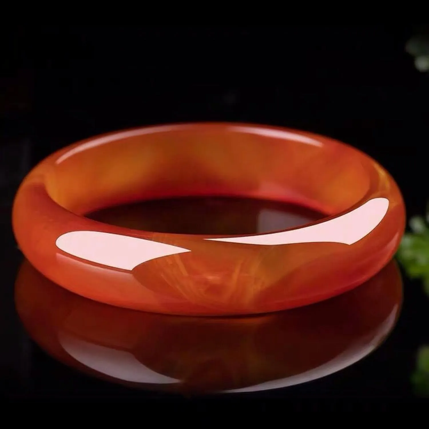 Jade Bangle Bracelet for Women Genuine Chinese Red Bracelet, Red Agate Jade, Gift for Mom