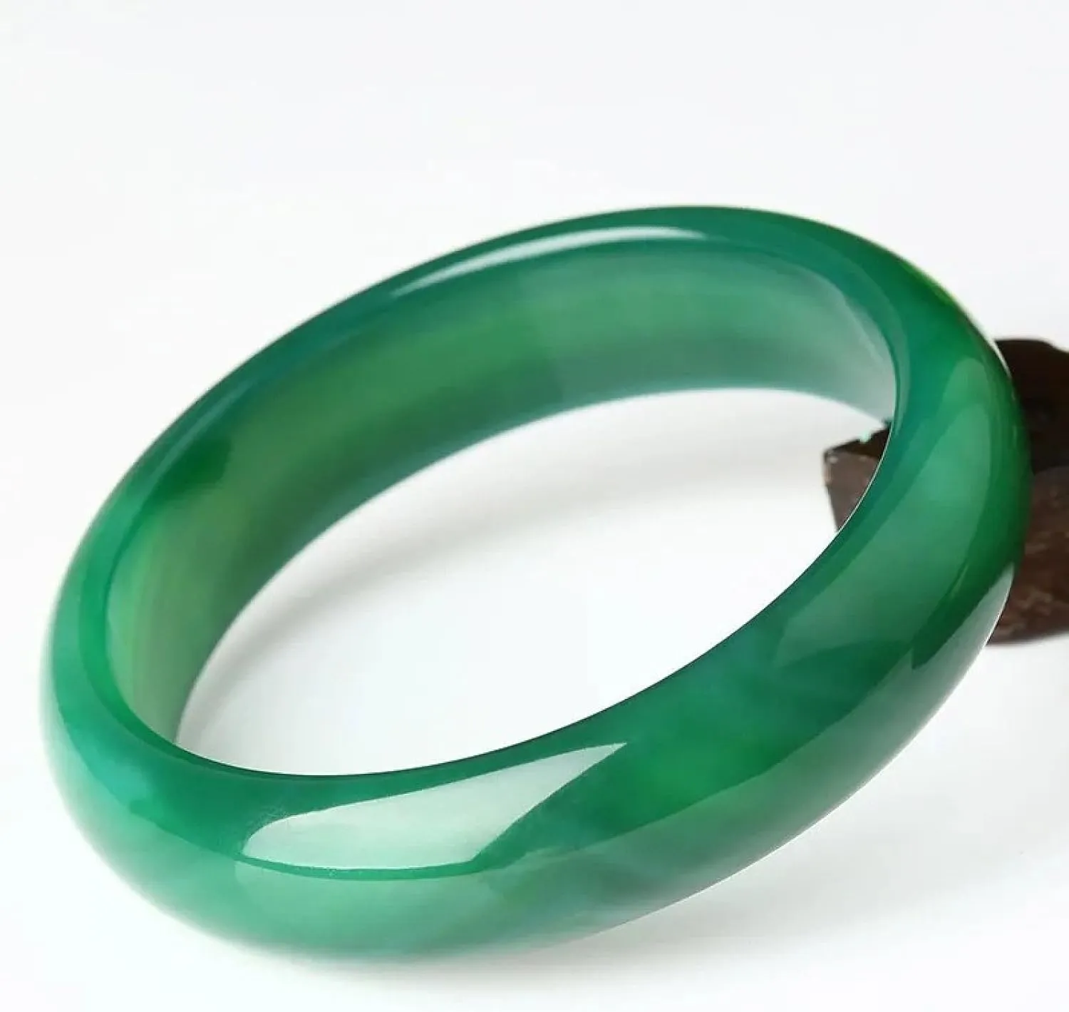 Jade Bangle Bracelet for Women Genuine Ice Transparentgrass Green Agate Jade Bracelet Modern Style