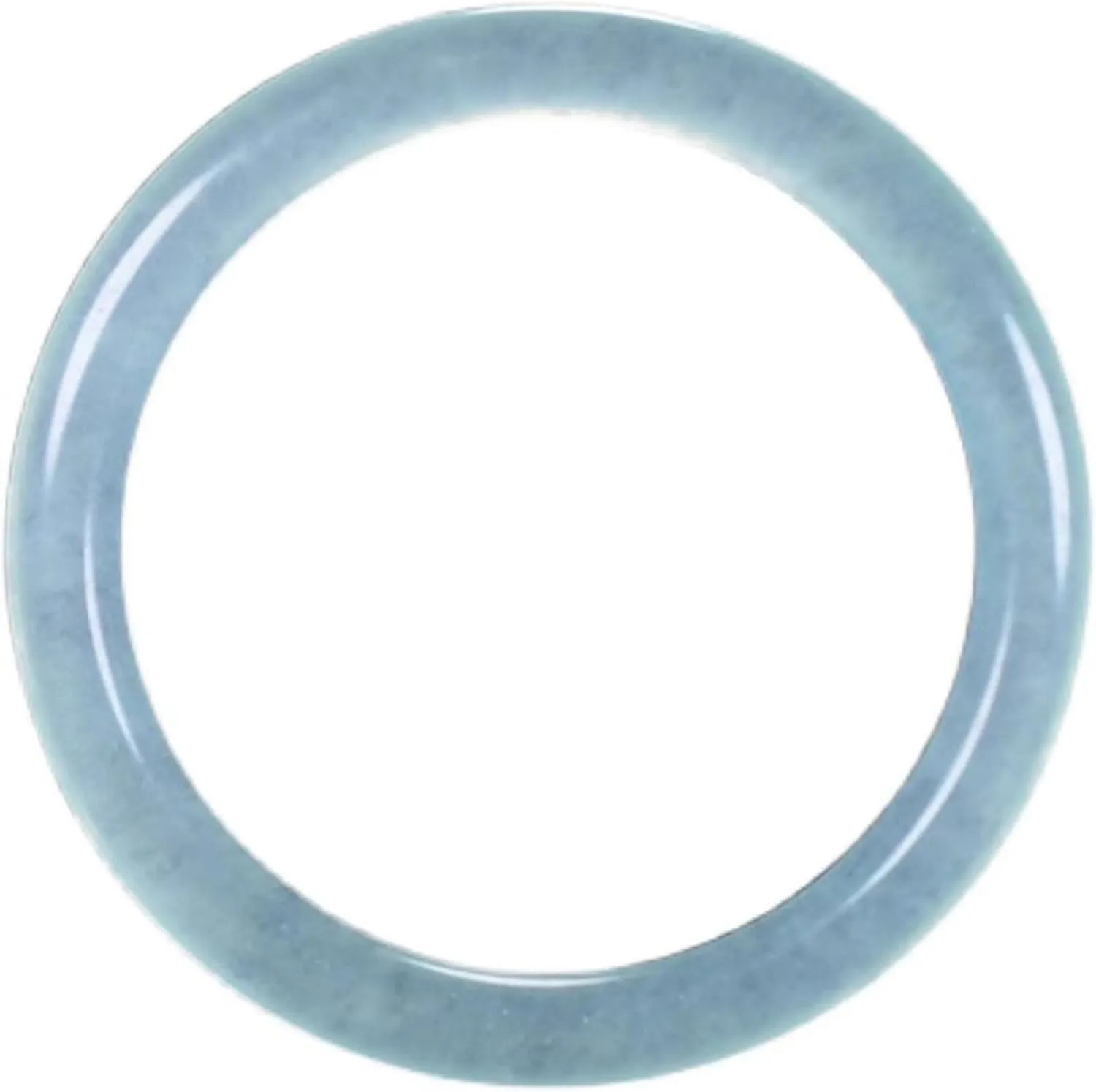 Jade Bangle Bracelet for Women Genuine Light Blue Ice Seed Thin Round Healing Bracelet