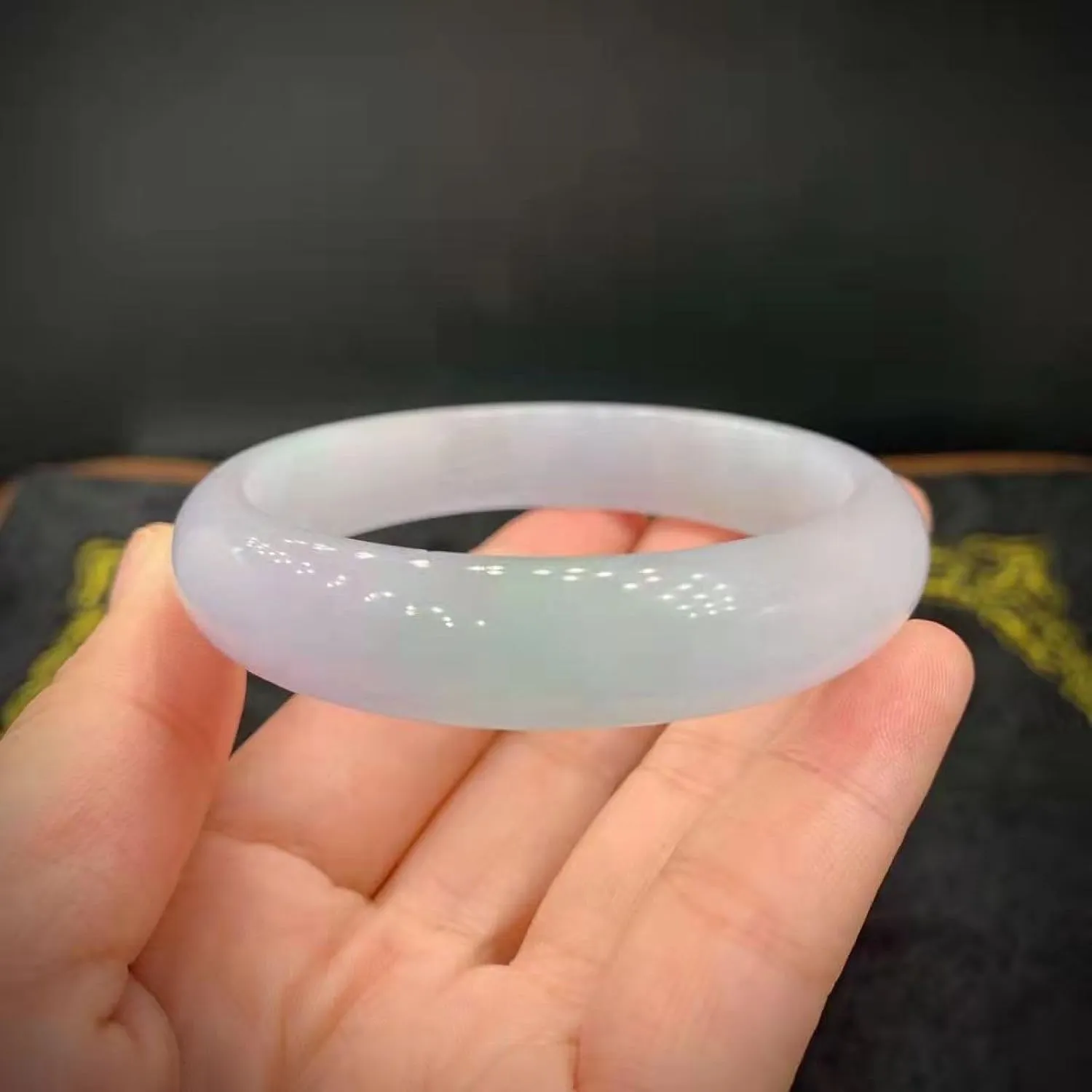 Jade Bangle Bracelet for Women, Genuine Pure Natural A-Grade Burmese jade from ancient mines, No dyes or artificial treatments.