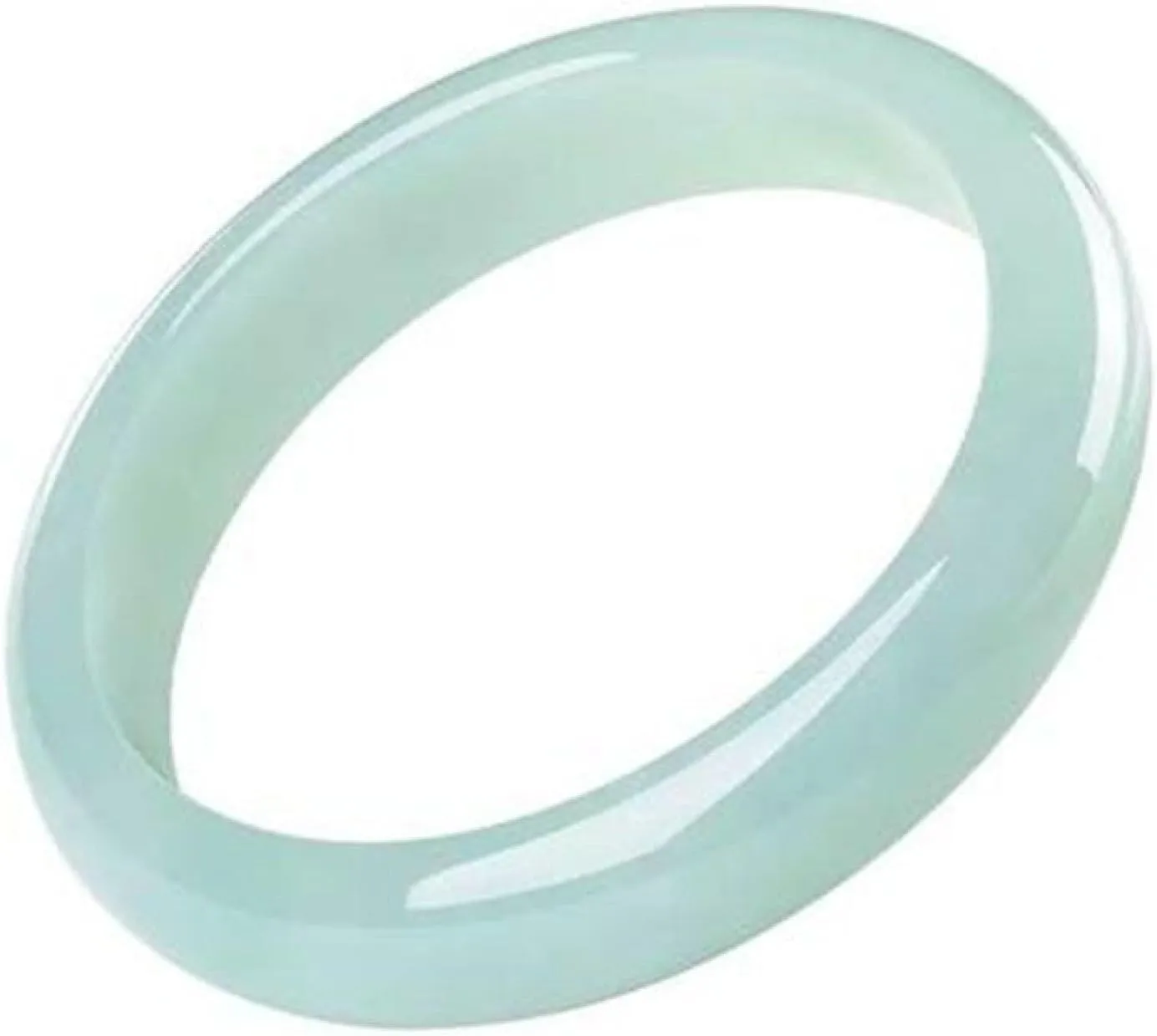Jade Bangle Bracelet for Women Genuine Pure Natural Ice Glutinous White Light Green Positive Energy Bracelet