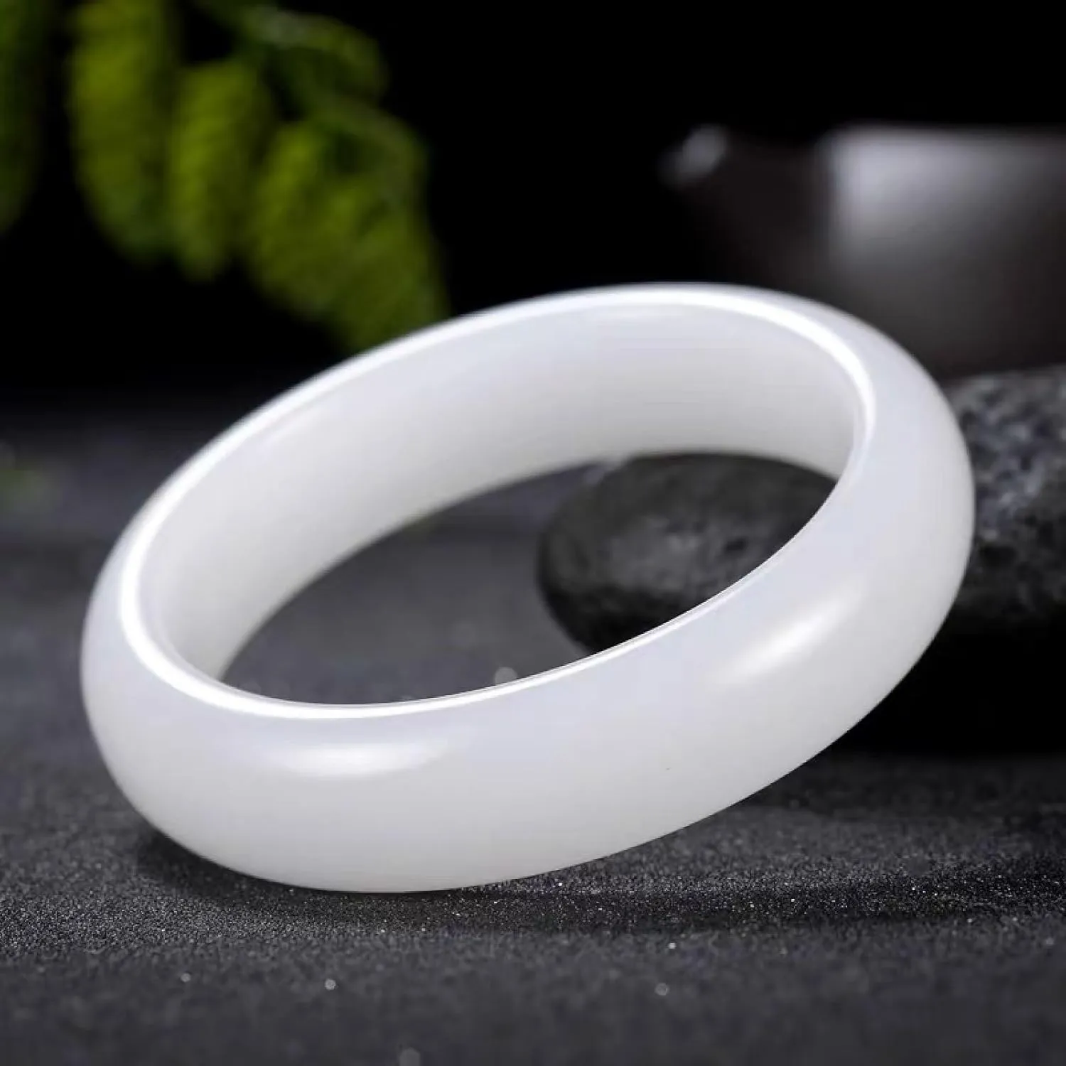 Jade Bangle Bracelet for Women Jade High Grade A White Genuine Natural Ice Species Transparent Jade with Gift Box