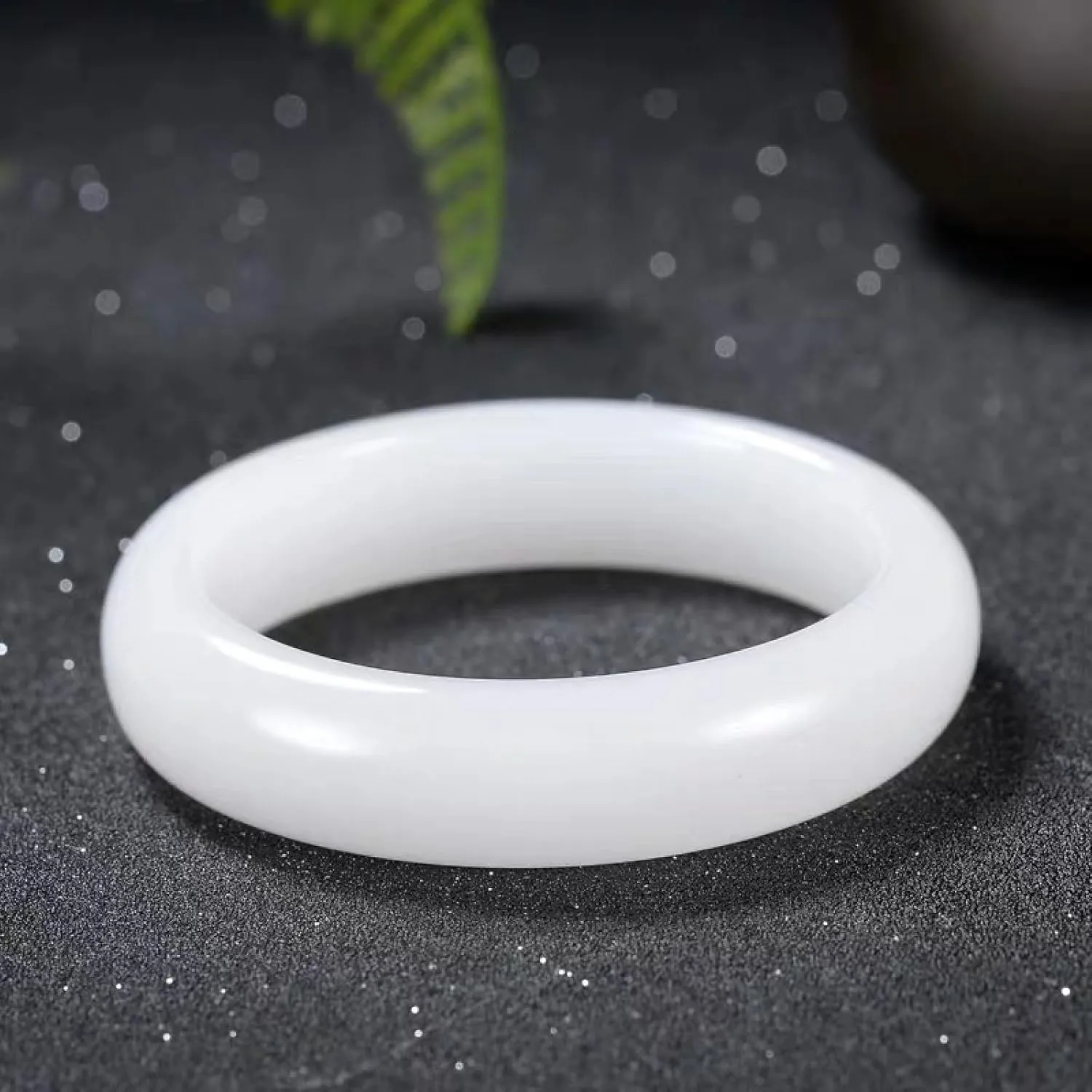 Jade Bangle Bracelet for Women Jade High Grade A White Genuine Natural Ice Species Transparent Jade with Gift Box