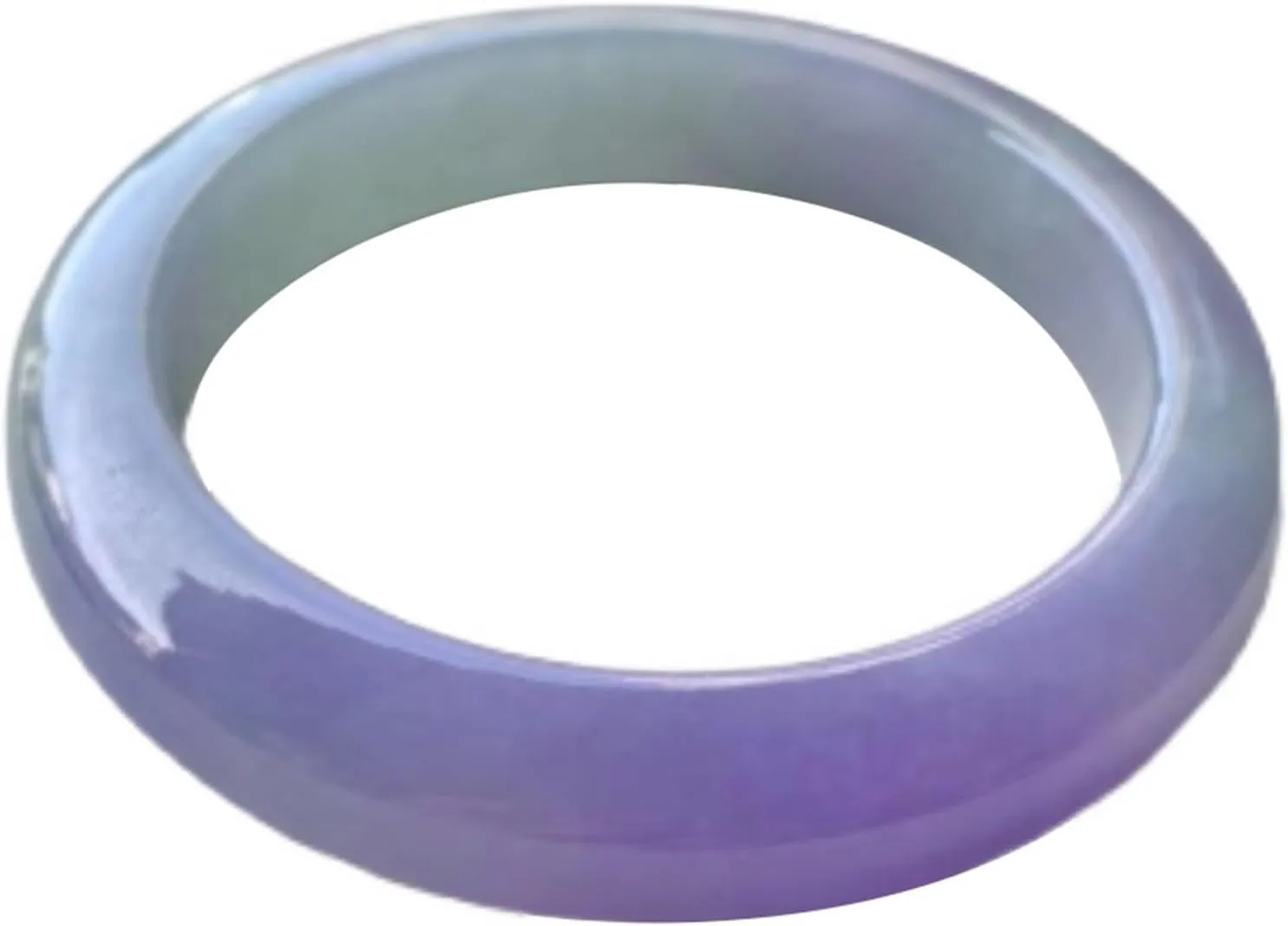 Jade Bangle Bracelet for Women, Natural Burmese Genuine Purple White Jadeite Bangle Jewelry