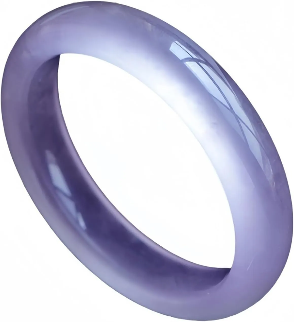 Jade Bangle Bracelet for Women, Natural Genuine Purple Ice Transparent Quartz Jade Bangle Jewelry