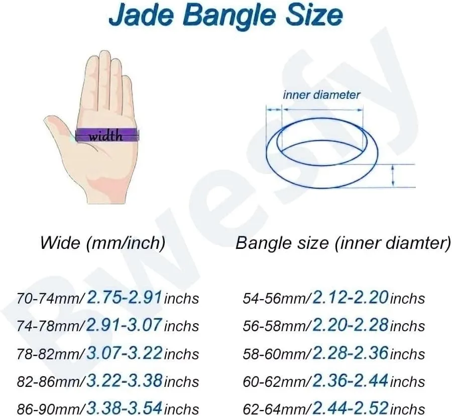 Jade Bangle Bracelet for Women, Natural Genuine Purple Ice Transparent Quartz Jade Bangle Jewelry