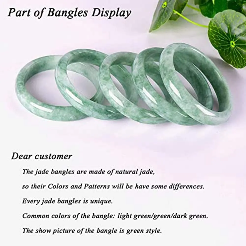 Jade Bangle Bracelet For Women Natural Green Jadeite Bracelets With Jewelry Box Valentine??s Day Birthday Christmas