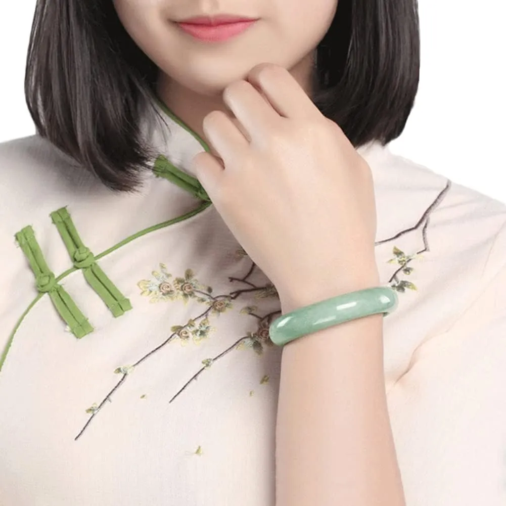 Jade Bangle Bracelet For Women Natural Green Jadeite Bracelets With Jewelry Box Valentine??s Day Birthday Christmas