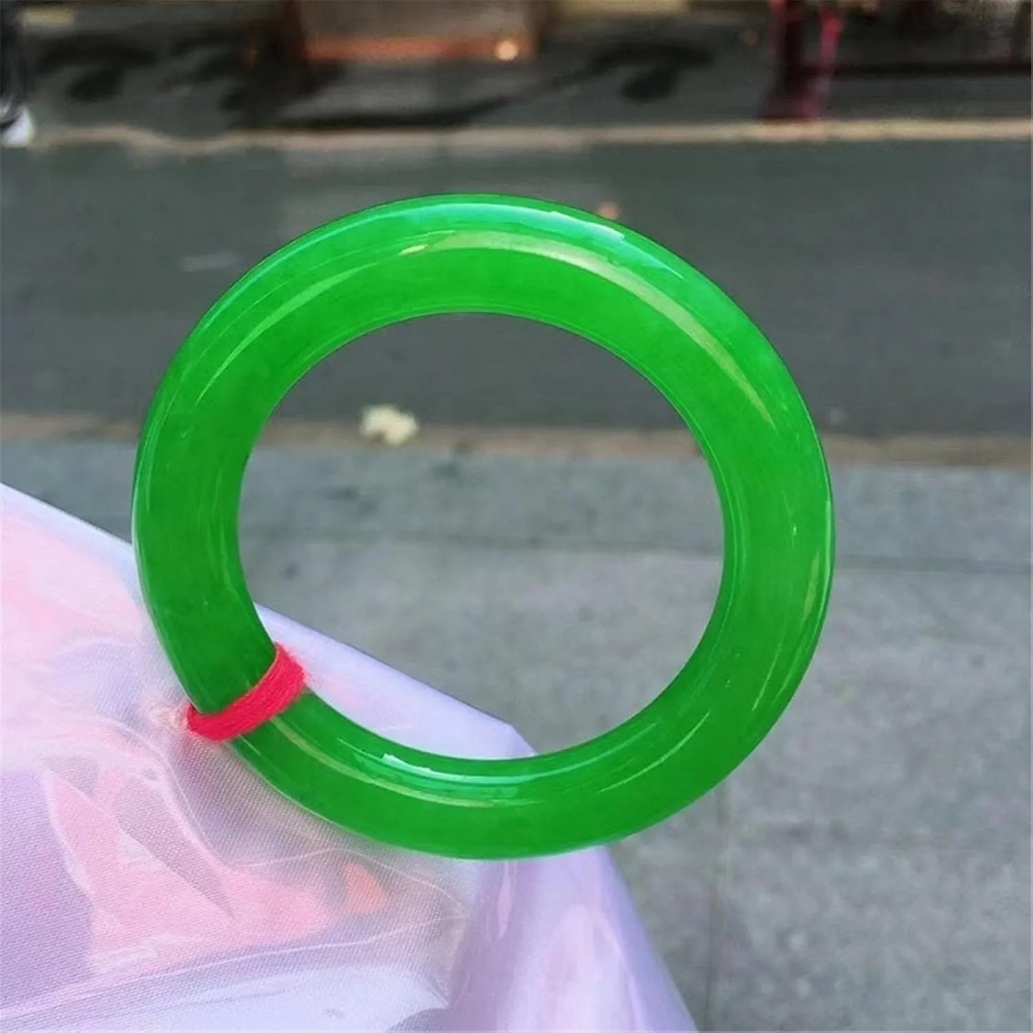 Jade Bangle Bracelet for Women, Round Imperial Green Jadeite Bangle Jewelry Genuine with Certificate