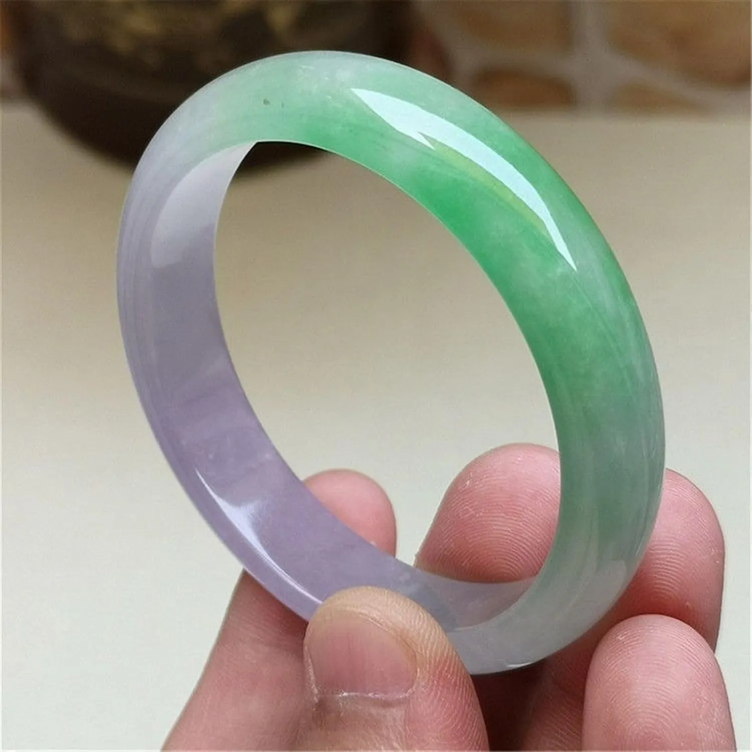 Jade Bangle Bracelet For, Women White And Green Ice Chinese,Vintage Jade Bracelet.