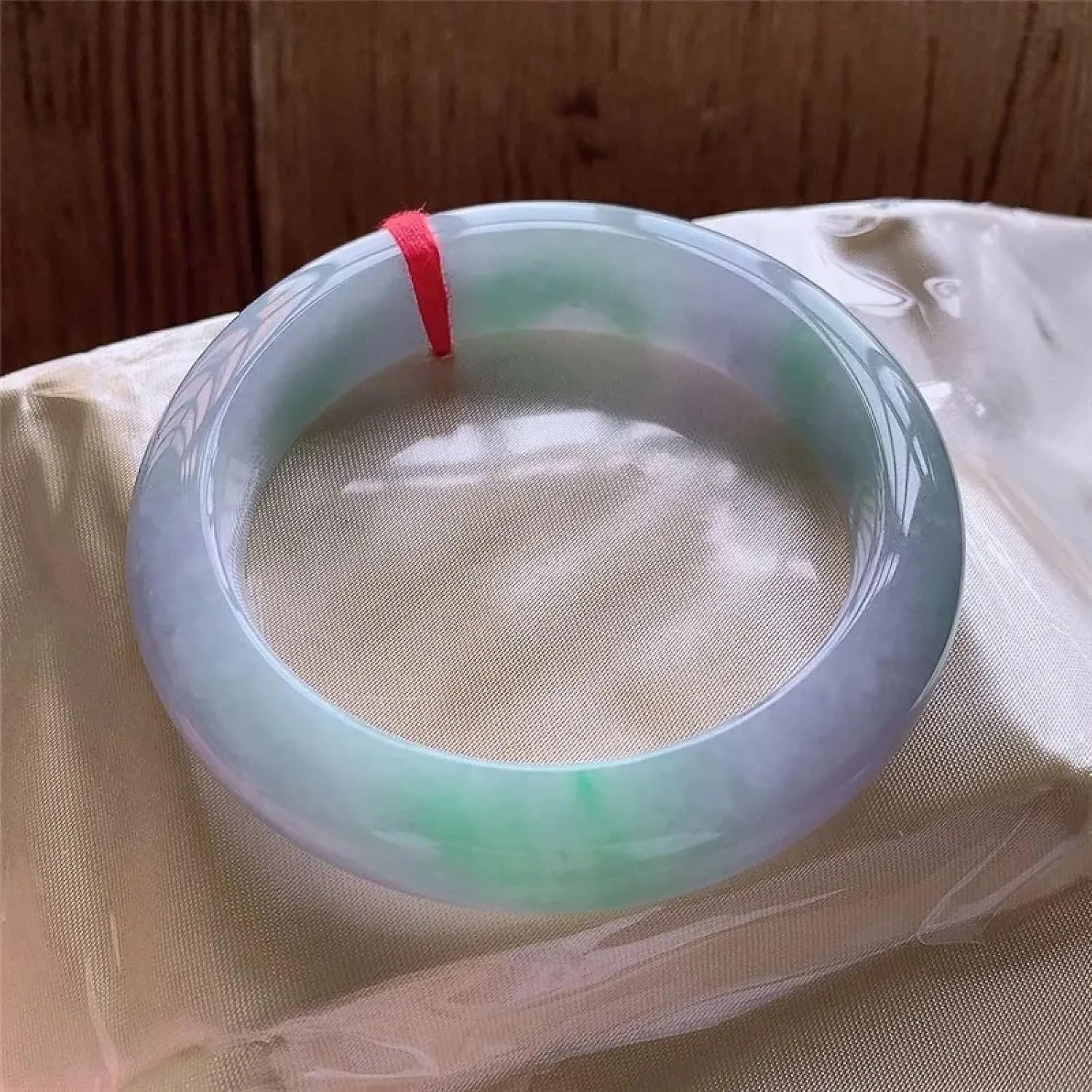 Jade Bangle Bracelet, For Women White Green Red Floating Flowers, Jade Bangle.