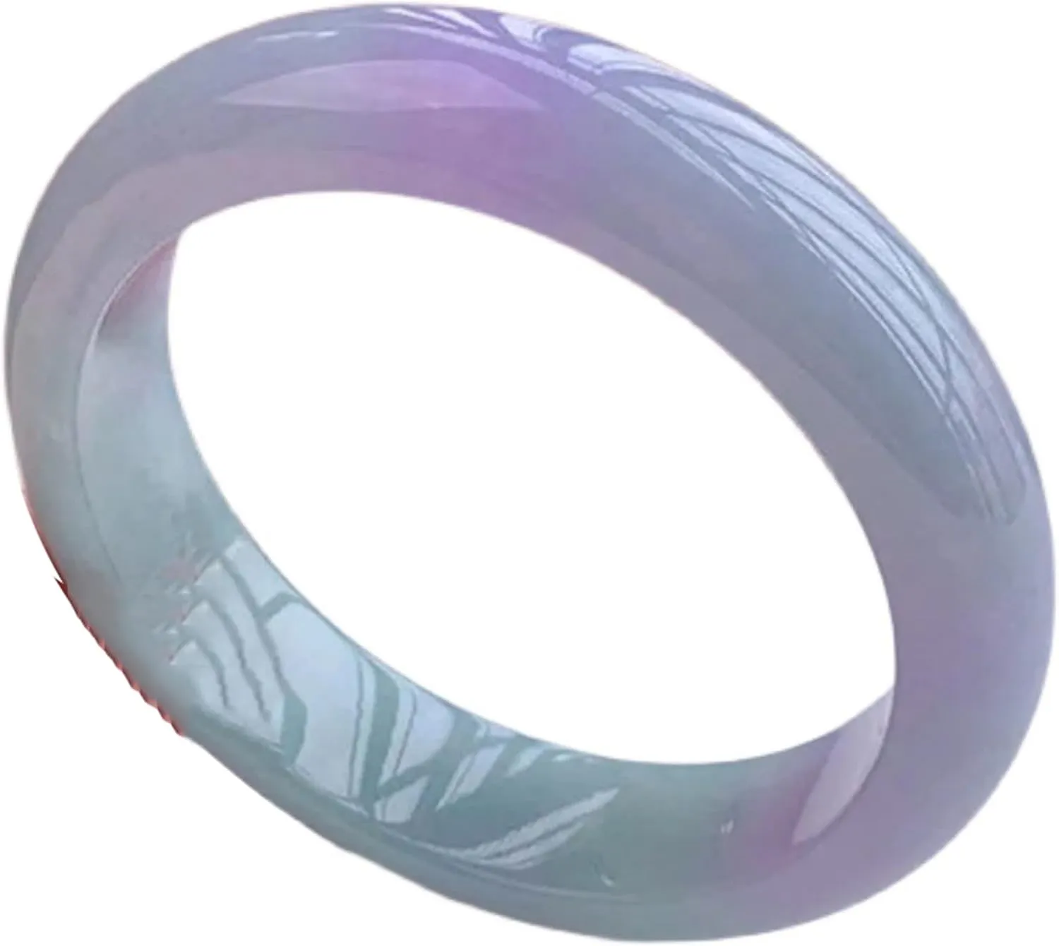 Jade Bangle Bracelet,women Ice Purple Fluttering Green,natural Jade Bracelet.