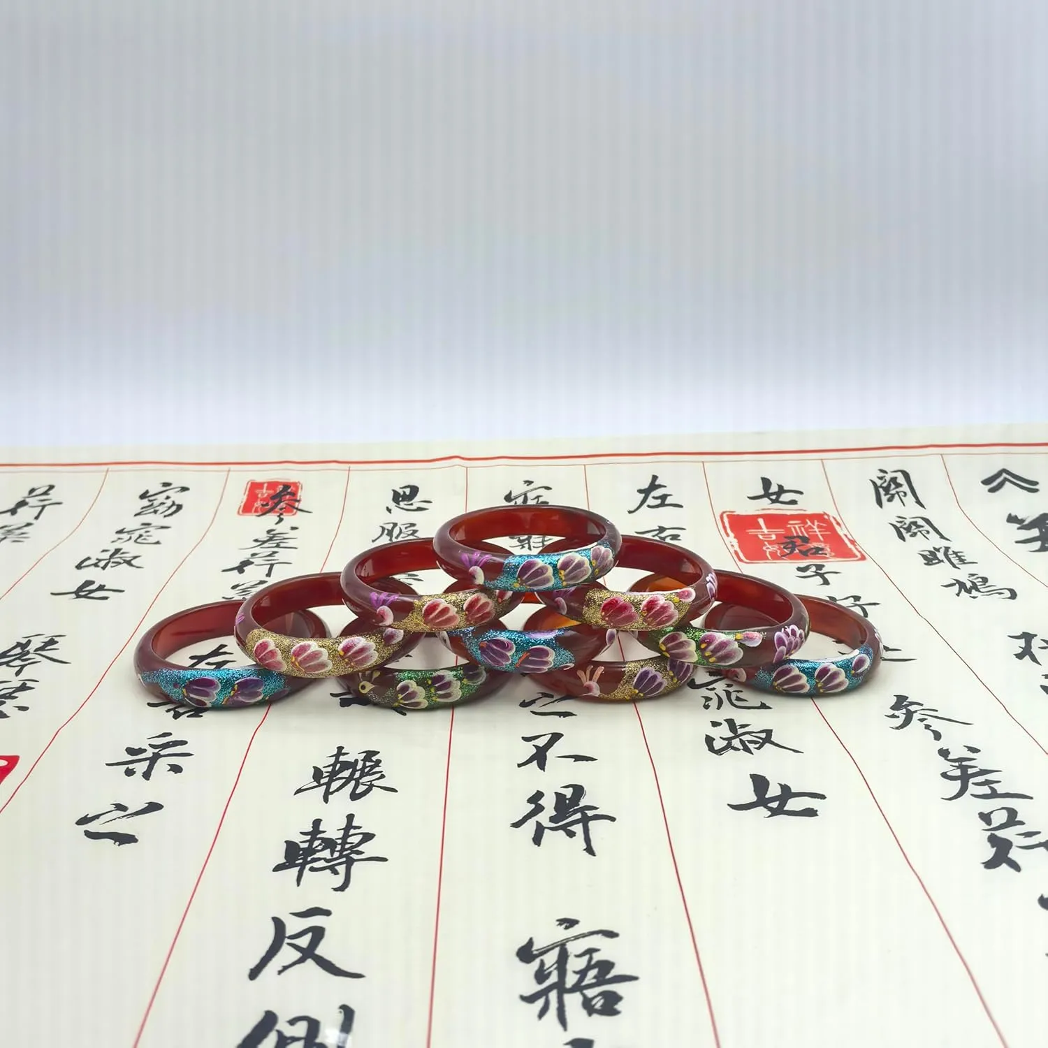Jade Bangle for Women Handmade Peacock Bracelets Good Luck Bangle Bracelet Fashion Vintage Design
