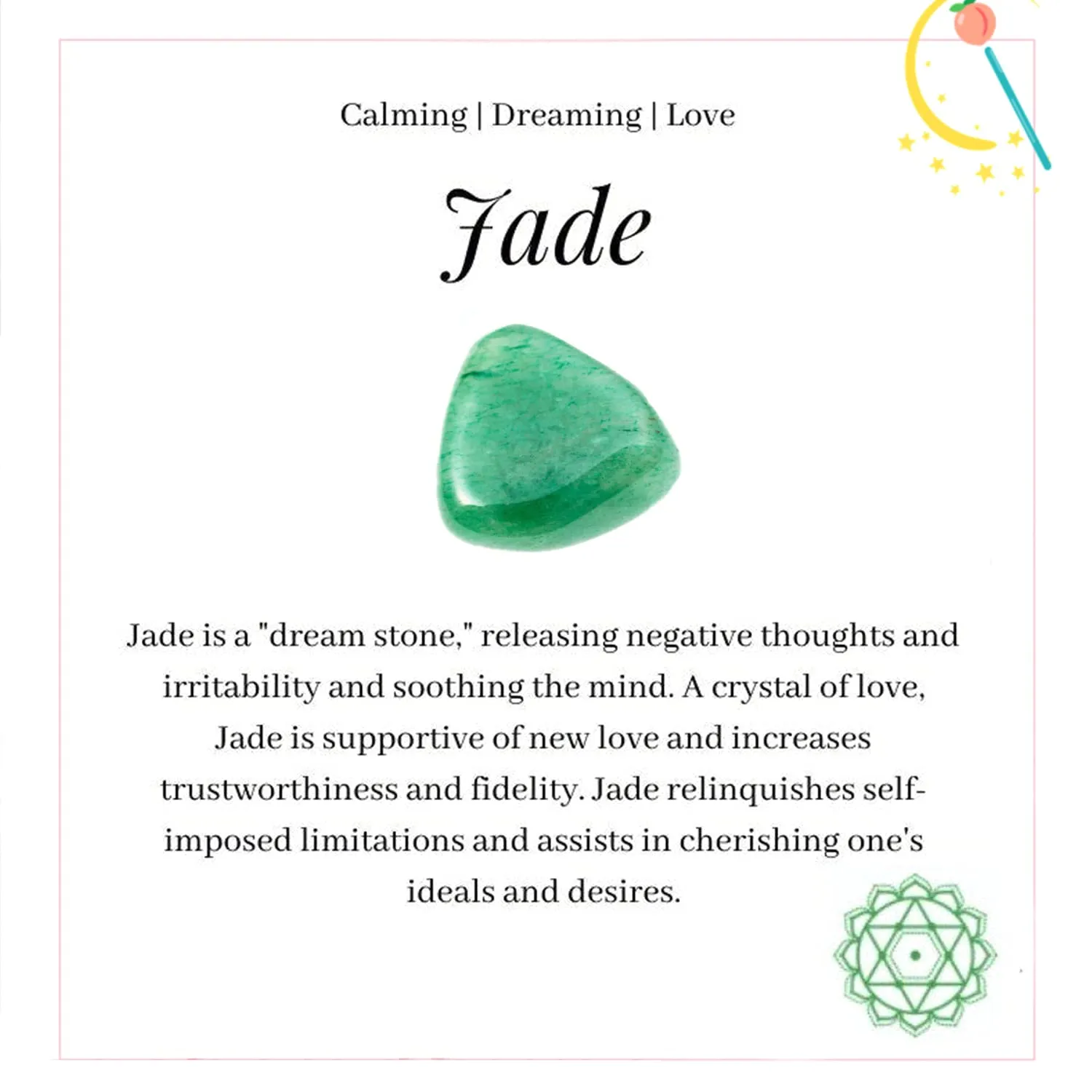 Jade Crystal Necklace & Bracelet Set Natural Healing Gemstone Pendant Necklace and Braided Beaded Bracelet Handmade Green May Birthstone Jewelry Spiritual Gifts for Women