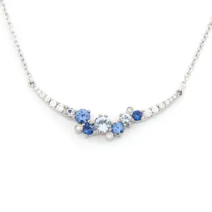 Keto Meadow necklace - Blue Crown Diamond Arc