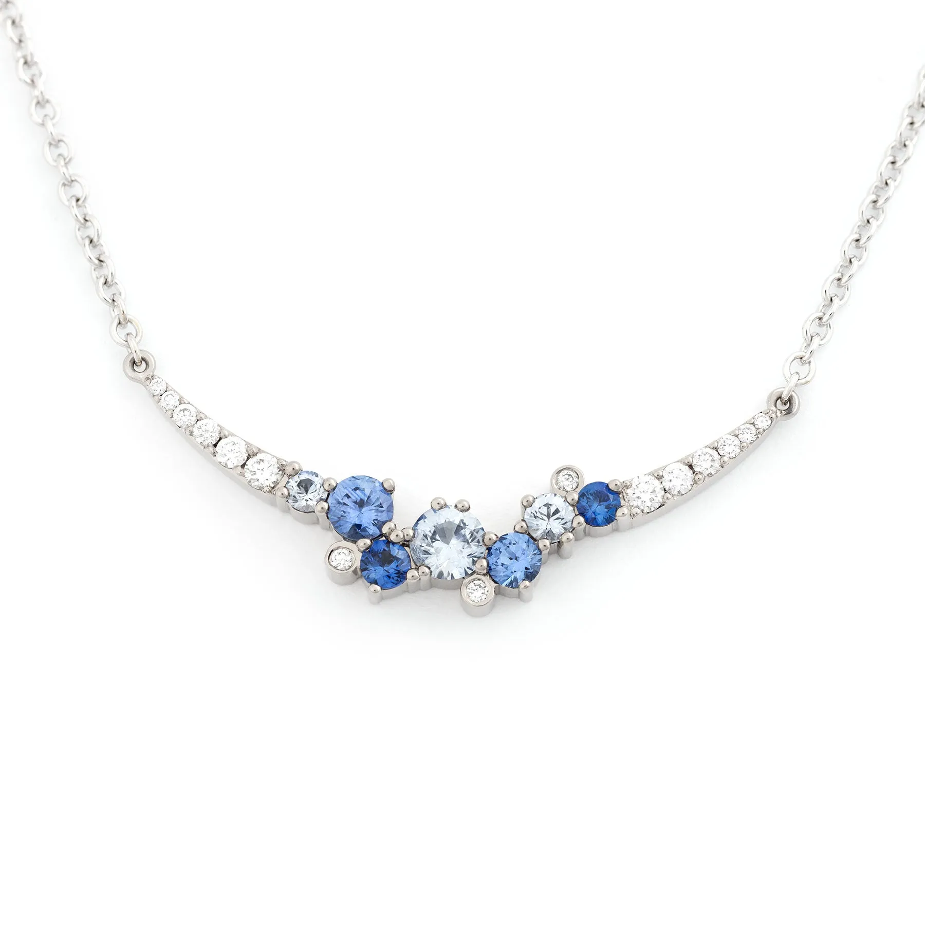 Keto Meadow necklace - Blue Crown Diamond Arc