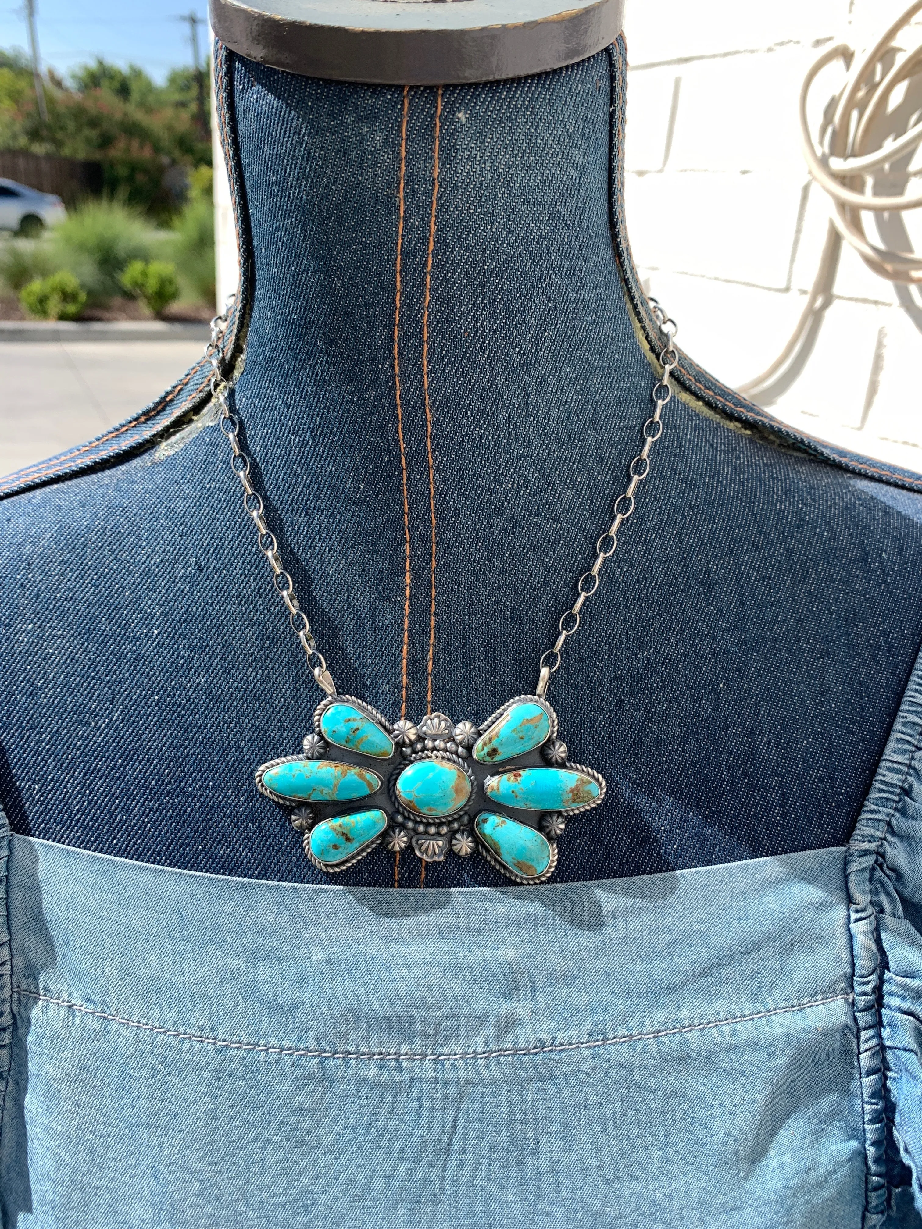 Kingman Turquoise "Interstellar Stargazer" Necklace #2