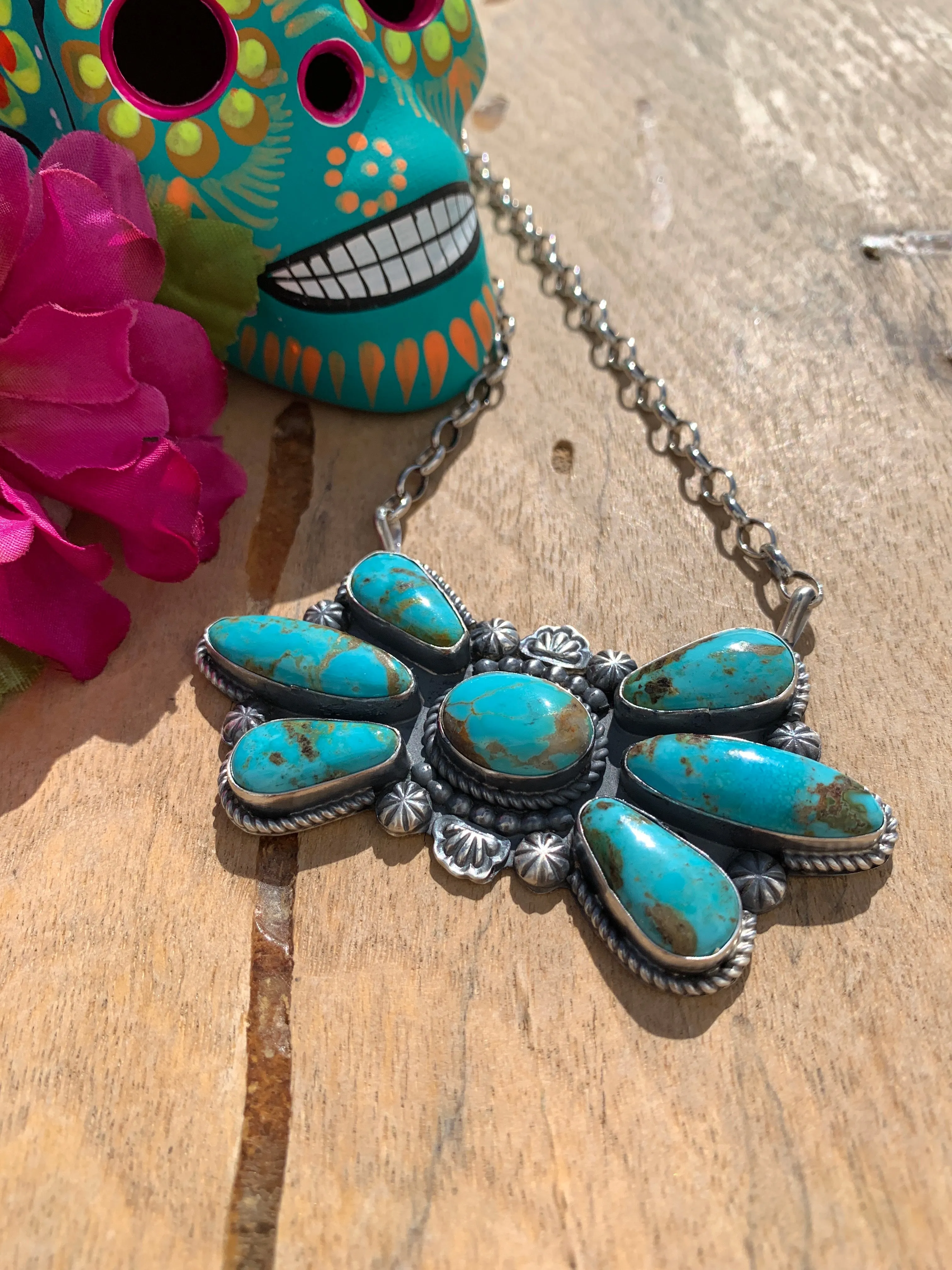 Kingman Turquoise "Interstellar Stargazer" Necklace #2