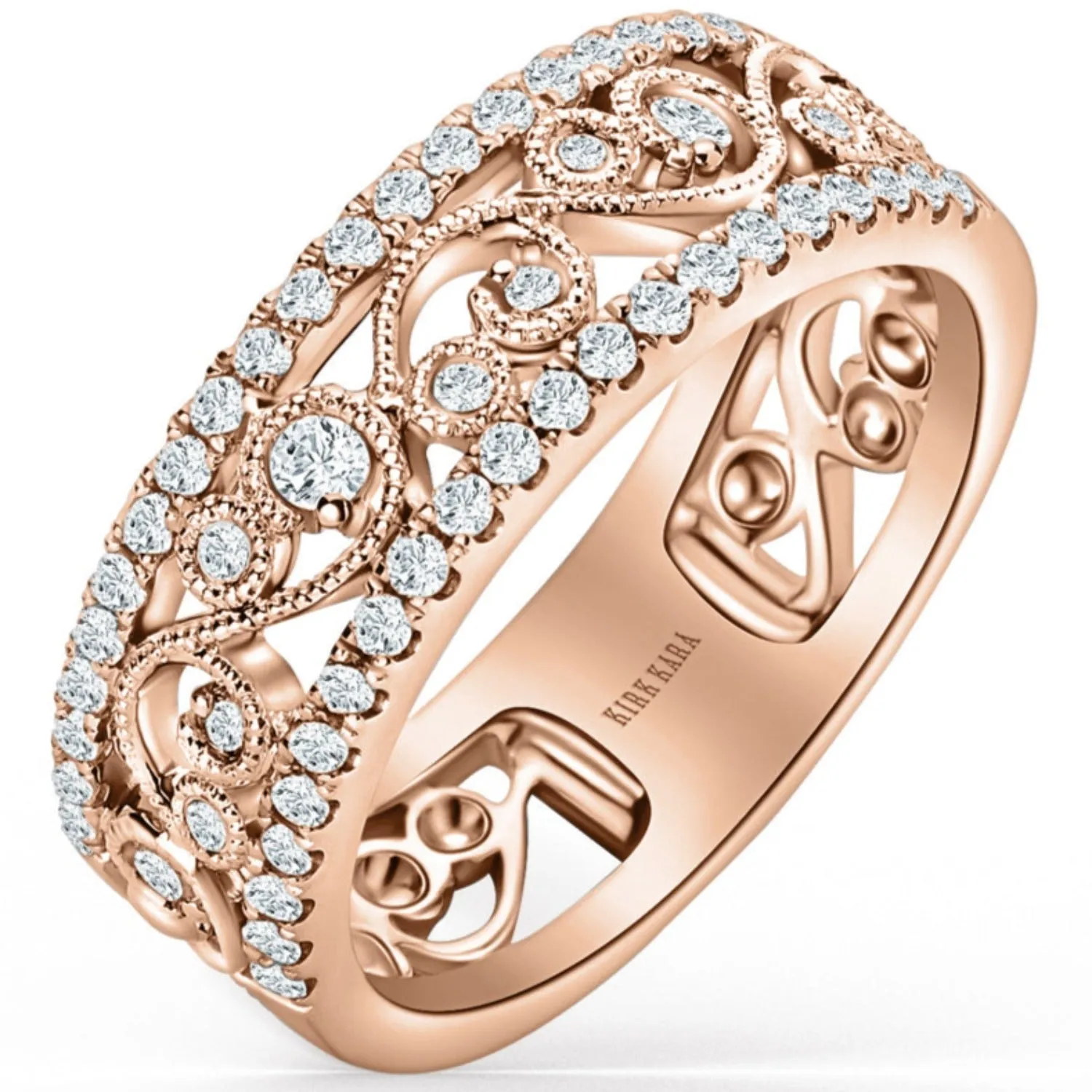 Kirk Kara "Angelique" Filigree Diamond Anniversary Ring