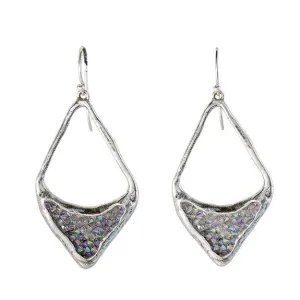 KRISTAL KITE EARRINGS- Sterling Silver with Swarovski Crystals by Waxing Poetic