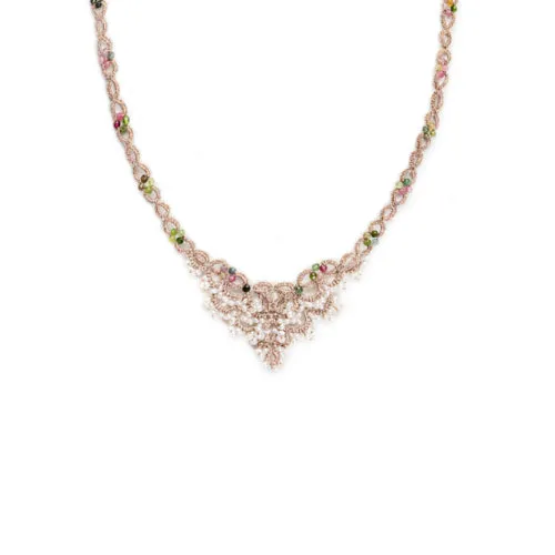 Lace Necklace: Talia in Tourmaline
