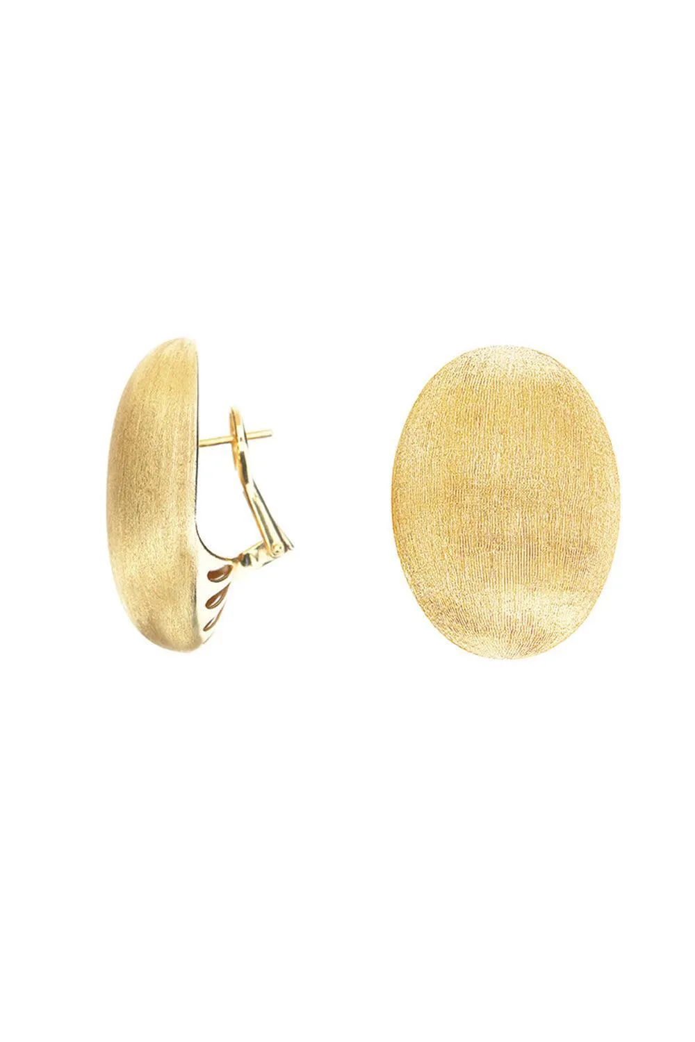 Large "Muse" Gold Perle Stud Earrings