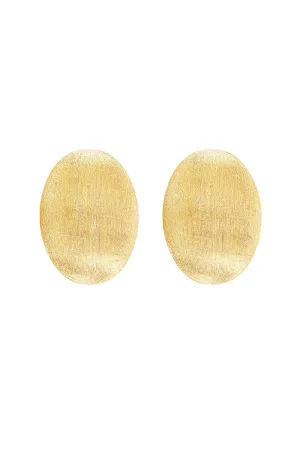 Large "Muse" Gold Perle Stud Earrings
