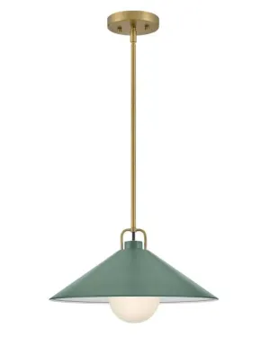 Lark Milo 1L Brass/ Sage Green pendant
