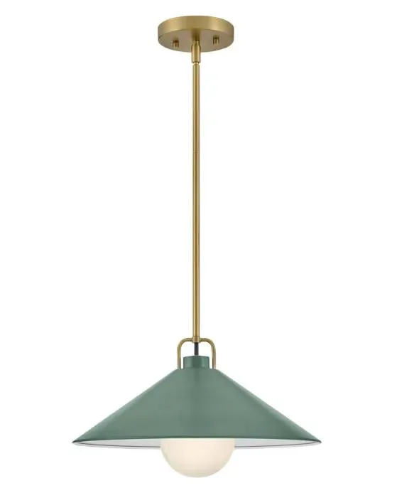 Lark Milo 1L Brass/ Sage Green pendant