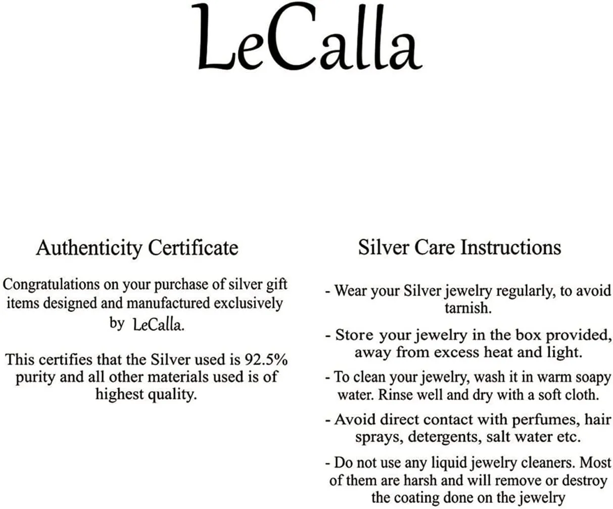 LeCalla 925 Sterling Silver Small Medium Clip On Earrings Non-Pierced Clip-On Stud Earring for Teen Women