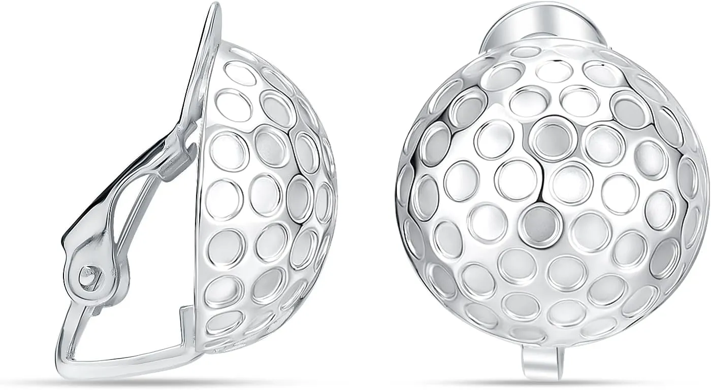 LeCalla 925 Sterling Silver Small Medium Clip On Earrings Non-Pierced Clip-On Stud Earring for Teen Women