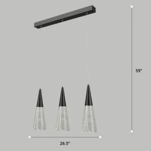 LED Cone Multi Pendant Ceiling Light - Modern Novelty Suspension for Dining Room