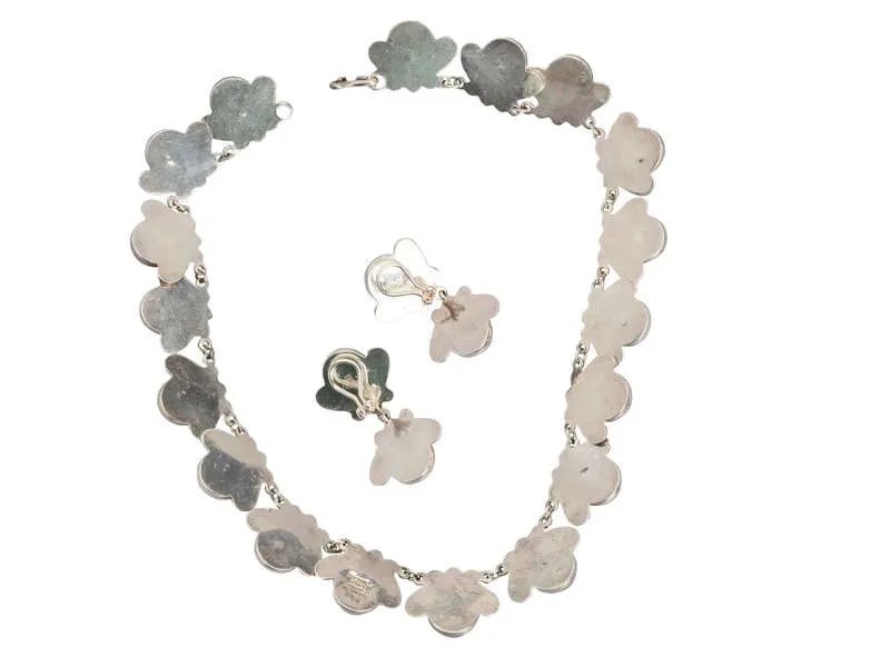Los Castillos Sterling Silver Necklace & Earrings