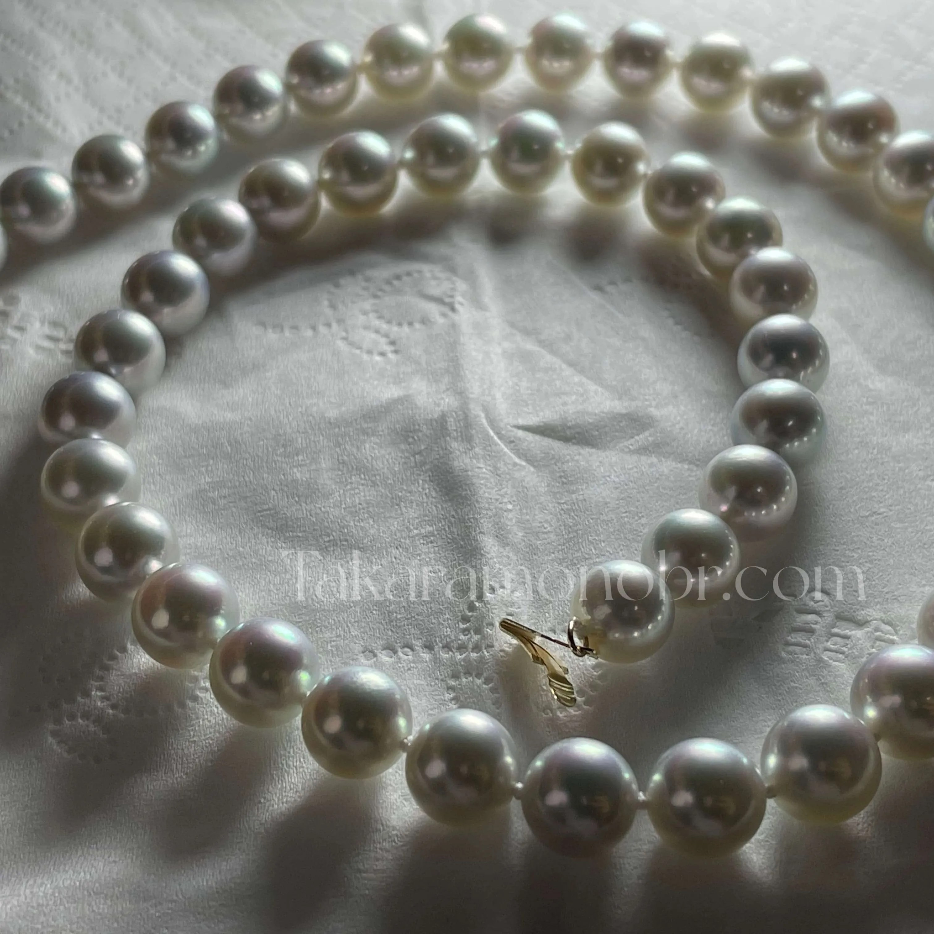 MADAMA | 真多麻 | 8.0-8.5 mm Natural Silver-Blue Akoya Pearl Necklace - PSL Certificate
