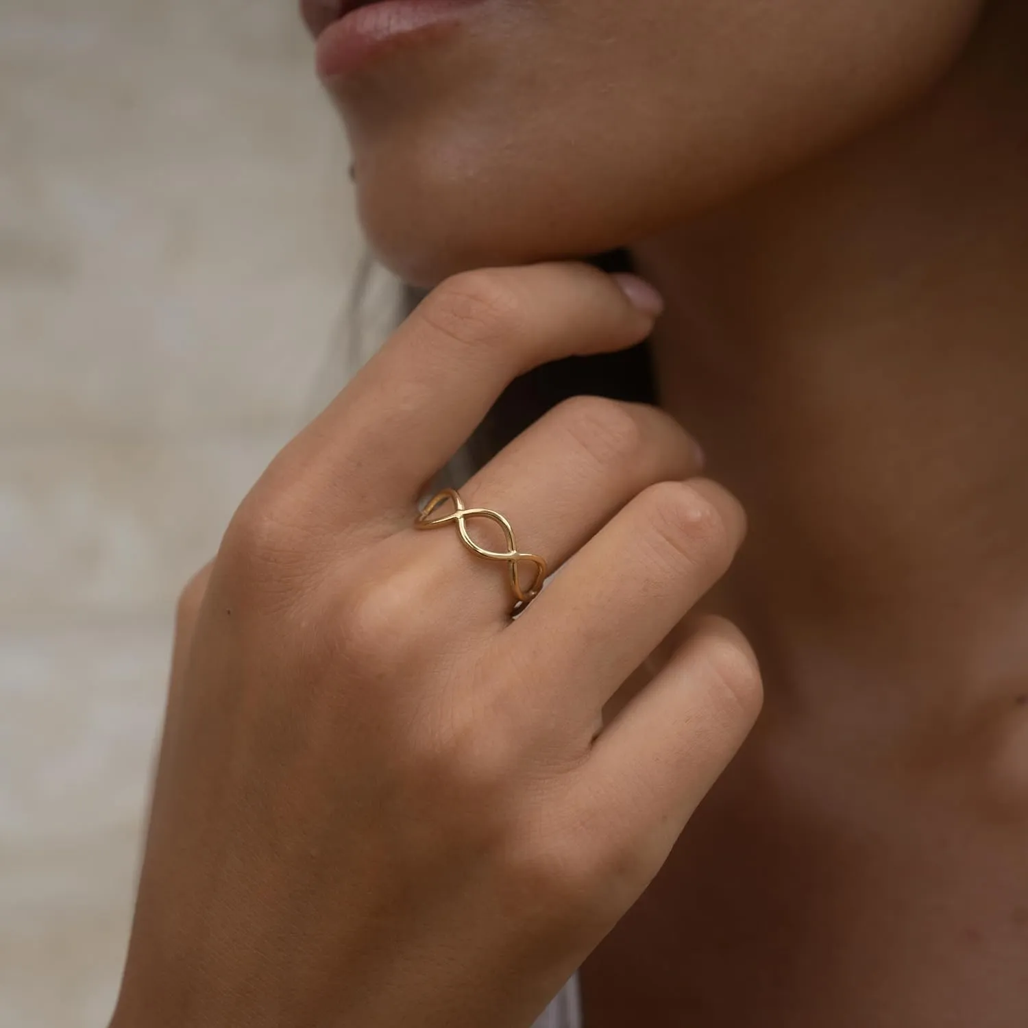 Made by Nami Stainless Steel Gold Adjustable Rings for Women Stackable Chunky Gold Rings for Women