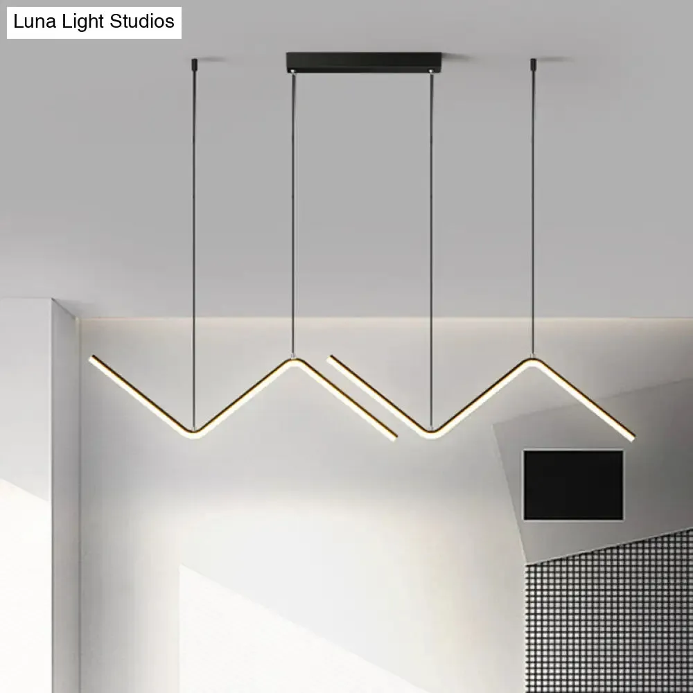 Metal Multi-Pendant Black/Gold LED Ceiling Light in Warm/White