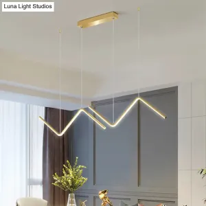 Metal Multi-Pendant Black/Gold LED Ceiling Light in Warm/White
